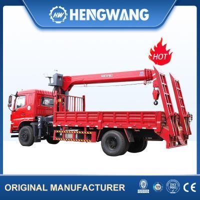 China Truck Mounted Hydraulic Engine 8 Tons Crane