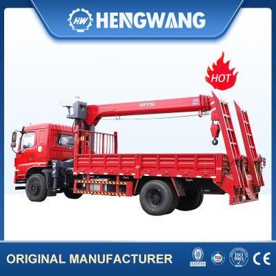 China Truck Mounted Hydraulic Engine 8 Tons Crane