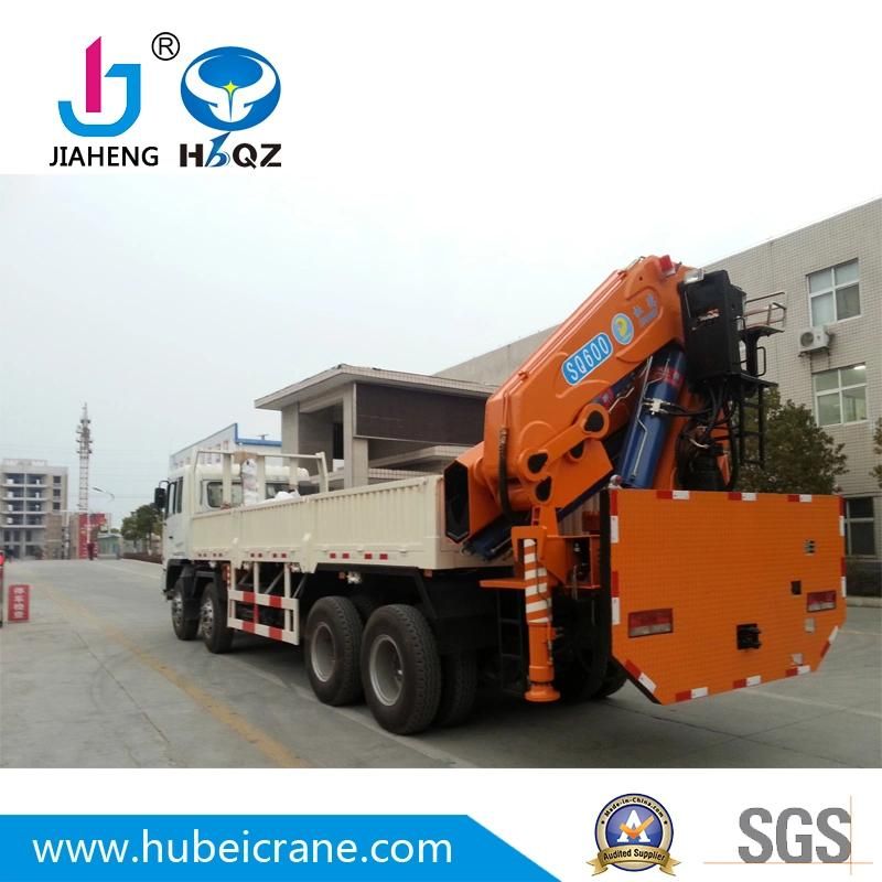 HBQZ 30 Tons Knuckle Boom Mounted Truck Cranes with 4 Folding Booms and Jiaheng Hydraulic Cylinders SQ600ZB4