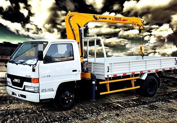 Chinese Construction Equipment Sq2sk2q Lorry Crane 2 Ton Telescopic Boom Truck-Mounted Crane