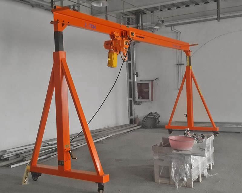 Height Adjustable Mobile Gantry Crane 100kg - 10t by Manual Screw