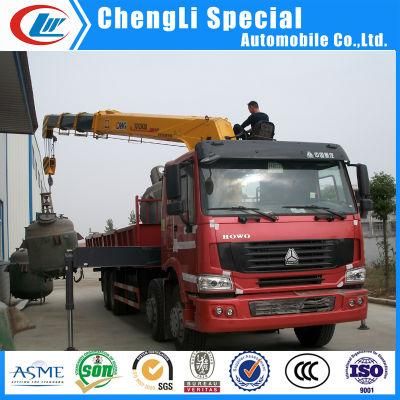 HOWO 4X2 8ton Construction Machinery Mobile Hydraulic Truck Crane Boom Telescopic for Promotion