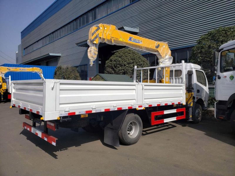 3tons Dongfeng 4X2 Truck with Mobile Cranes Heavy Duty Crane Truck Mounted Straight Telescoping Boom Crane