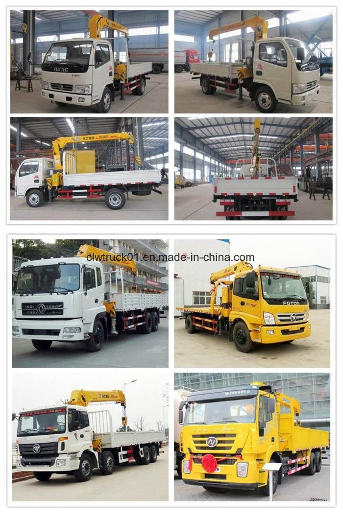 Dong Feng I′suzu Foton HOWO 5tons Mini Hydraulic Straight Arm Crane Truck for Sale