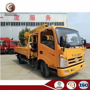 T-King 4 Tons Straight Arm Telescopic Boom Truck Crane Truck Mounted Crane, 4 Ton Truck with Crane