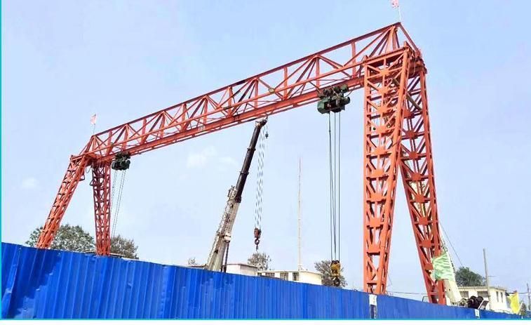 Electric Single Girder 10ton Remote Control Truss Gantry Crane