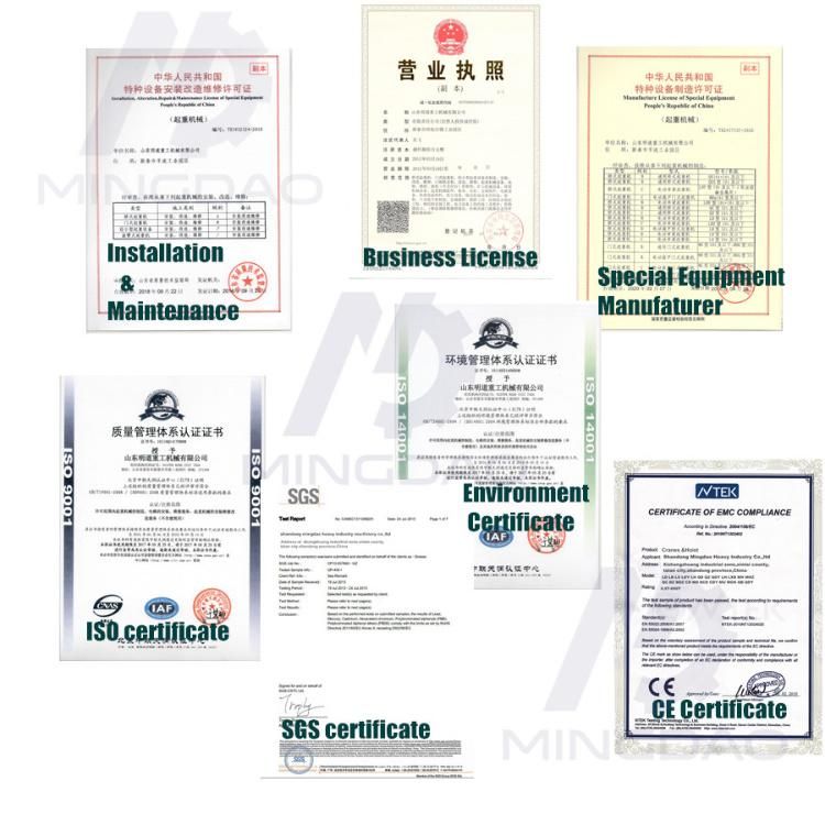 1t 3t 5t Lift Capacity Jib Crane with Form E Original Certificate