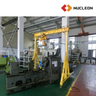 Nucleon High Quality Trackless Free Standing Mobile Gantry Crane 3t for Injection Mould Lifting