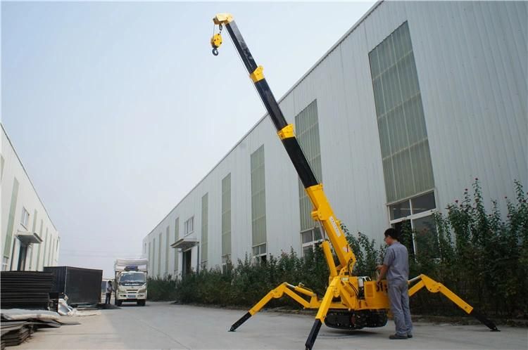 Kb1.0 Mini Crawler Spider Cranes with 1ton Capacity for Airport
