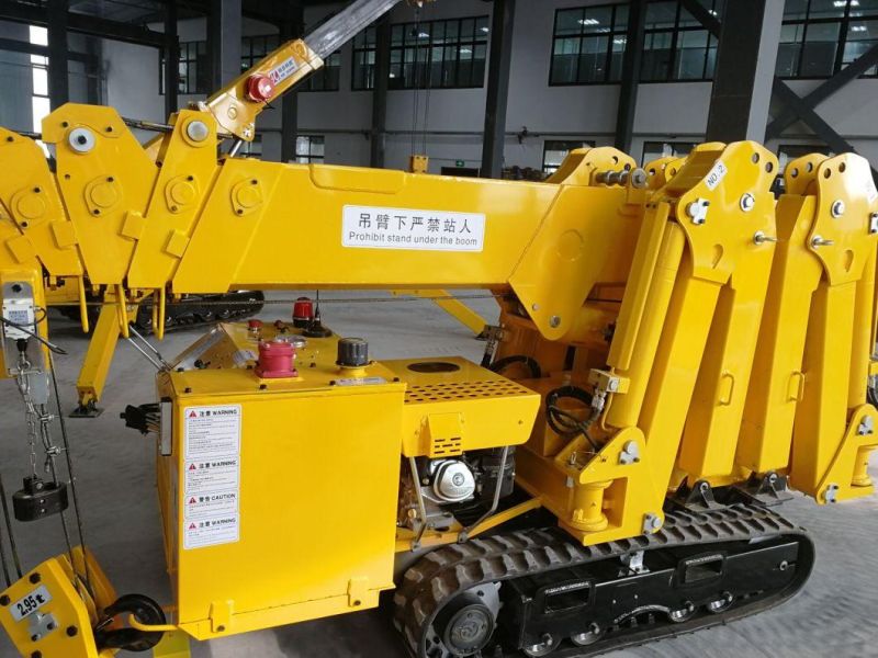 1/2/3/4/5 Ton Spider Crane Mini Crawler Crane with Outrigger