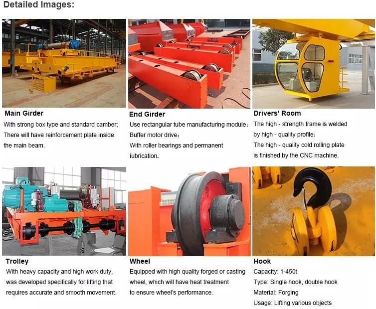 10 Ton 20 Ton Single Beam Traveling Overhead Bridge Crane