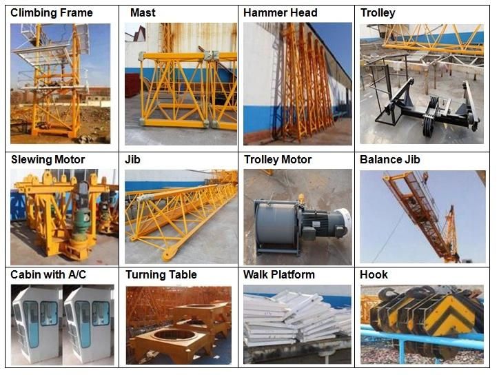 Qtz125 China Hydraulic Tower Crane Construction Equipment