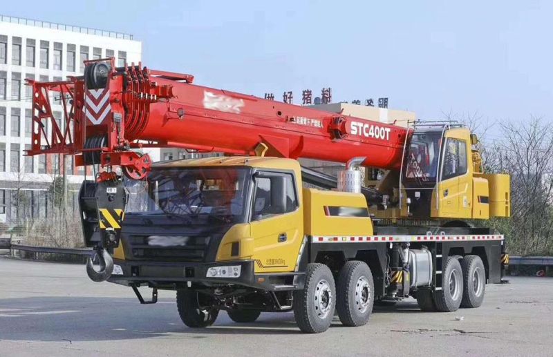 China 40ton Stc400t 59.5m Lifting Height 5 Sections Hydraulic Pick-up Truck Crane