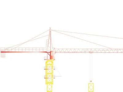 High Efficiency Qtz60 Self Erecting Tower Crane Used Construction Machinery