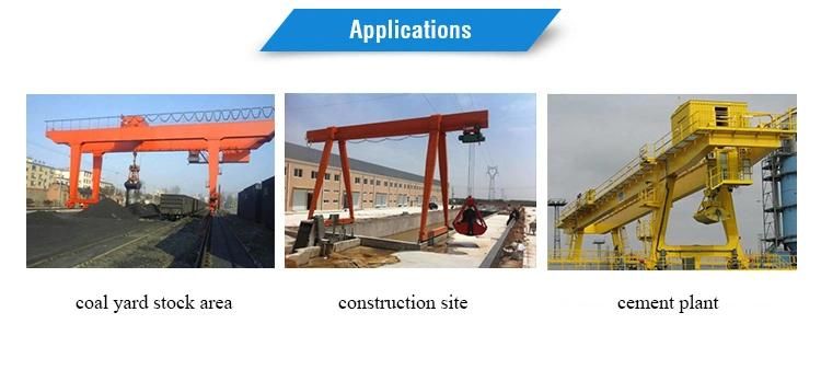 Mobile Bulk Cargo Grab Bucket Gantry Crane