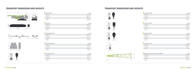 Zoomlion Zcc100 New Product 10 T Crawler Crane with Lattice Boom