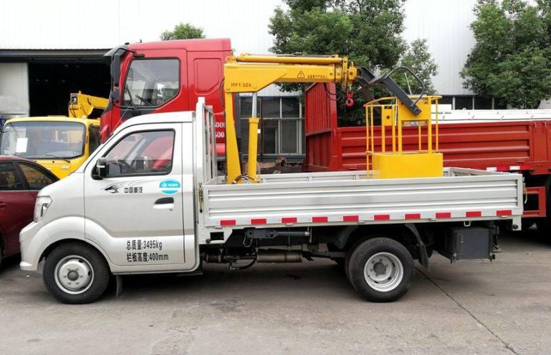 6-8m Remote Control Lifting and Lighting System with 1ton 2ton Utility Service Crane Truck