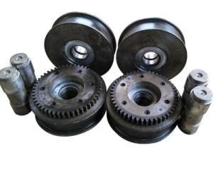 Overhead Crane End Truck Carriage Beam Geared Wheel (active wheel) + Plain Wheel (driven wheel)