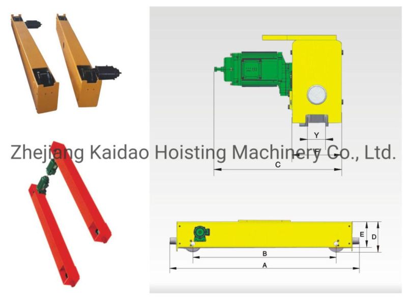 3ton Single Beam Overhead Crane End Truck Carriages