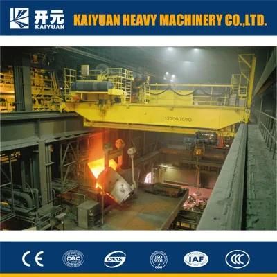 Widely Used in Steel Plant Metallurgic Bridge Crane Overhead Crane with Heavy Duty and Portal Hook, 75t 100t 200t, up to 500t