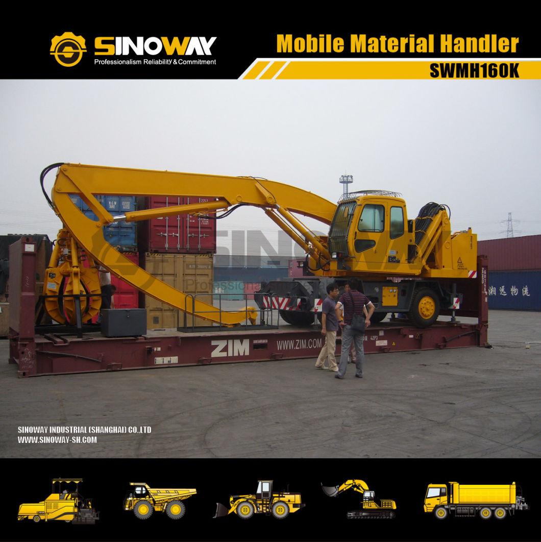 Material Handling Excavator Machine with Solid Tire and Clamshell