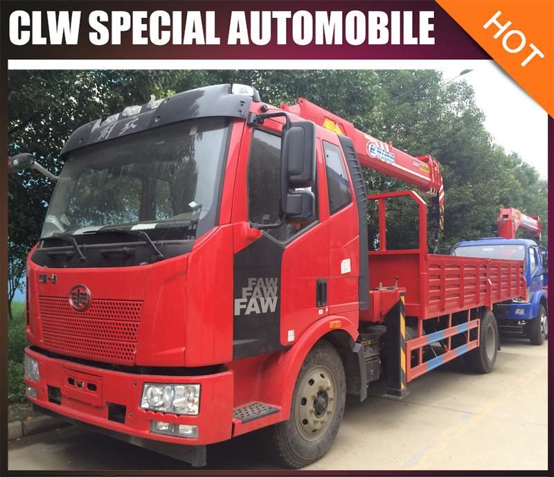 FAW 6t 8t 9t 10t Crane Truck with Telescopic Sany Palfinger Crane