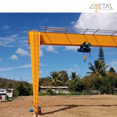 Fem Standard 6.3t Box Type Single Girder Gantry Crane with Electric Hoist