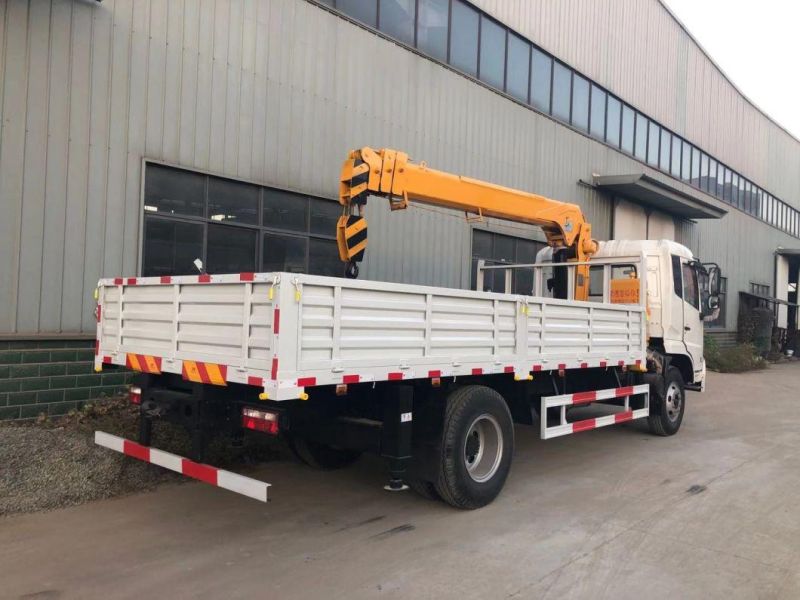 Dongfeng 4X2 Cheap Price with High Qualit 8ton Construction Service Truck with Crane Truck Mounted Crane HOWO Optional