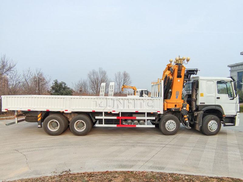 2022 Chinese Whosale Price Sinotruk HOWO 8X4 Cargo Truck with 12 Tons Knuckle Boom Crane Truck