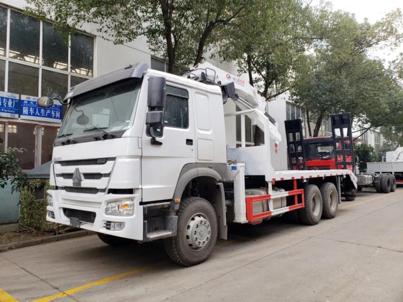 Sinotruk HOWO A7 6X4 10-Wheeler Knuckle Arm Crane Mounted Boom Truck Lorry Loading Crane Lorry Crane