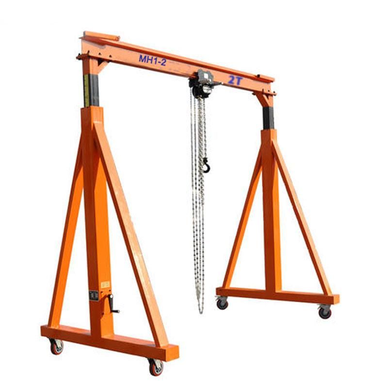 Height Adjustable Mobile Gantry Crane 100kg - 10t by Manual Screw