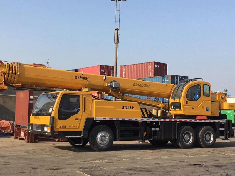 China Top Brand Xuzhou Official Xmg Latest Hydraulic Mobile Crane in Stock Five Section Boom EXW 25 Ton Truck Crane (QY25K5D)