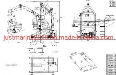 30kn A-Frame Type Launching Life Boat Davit