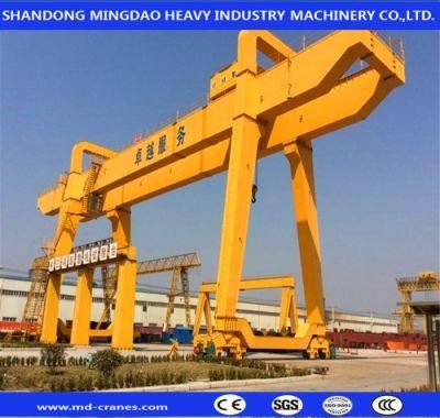 Construction Workshop Two Beam Gantry Crane with Travelling Hoist in Large Capacity