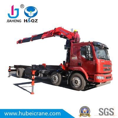 Hot Sale HBQZ 20 Tons Folding Boom Truck Mounted Crane SQ400ZB5 winches crane