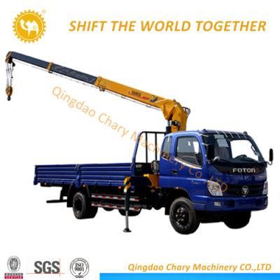 Sq5sk3q New Flatbed Truck with 5 Ton Crane for Sale