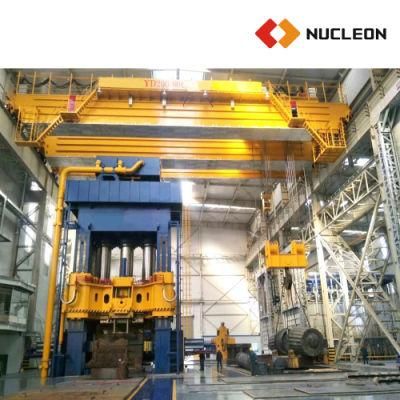 Heavy Duty 20 Ton 25 Ton 30 Ton Industrial Process Crane Double Girder with Open Winch Crab