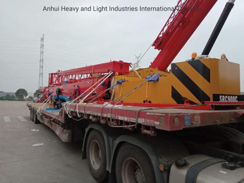 High Quality Mobile Lifting Truck Crane 90ton Heavy Lifting Rough Terrain Crane Src900c Model