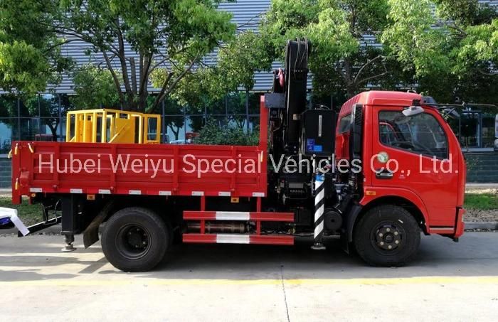 Dongfeng Utility Service Knuckle Boom Truck Crane 5tons Truck Mounted Crane