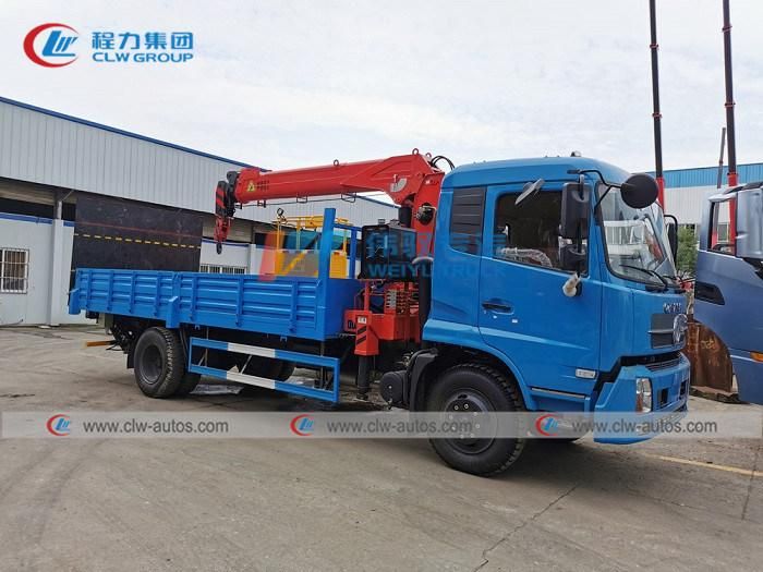 China Dongfeng 4*2 Mounted with 6tons Telescopic Arm Straight Boom Clw Crane Truck