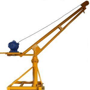 500kg 1000kg Construction Roof Mini Home Floor Use Machinery Lifting Small Builders Crane Mini Winch Crane