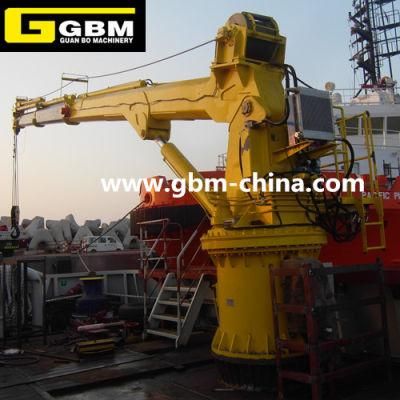 Gbm 1t 31m Vessel Telescopic Boom Marine Crane Ship Deck Crane Hydraulic Marine Crane