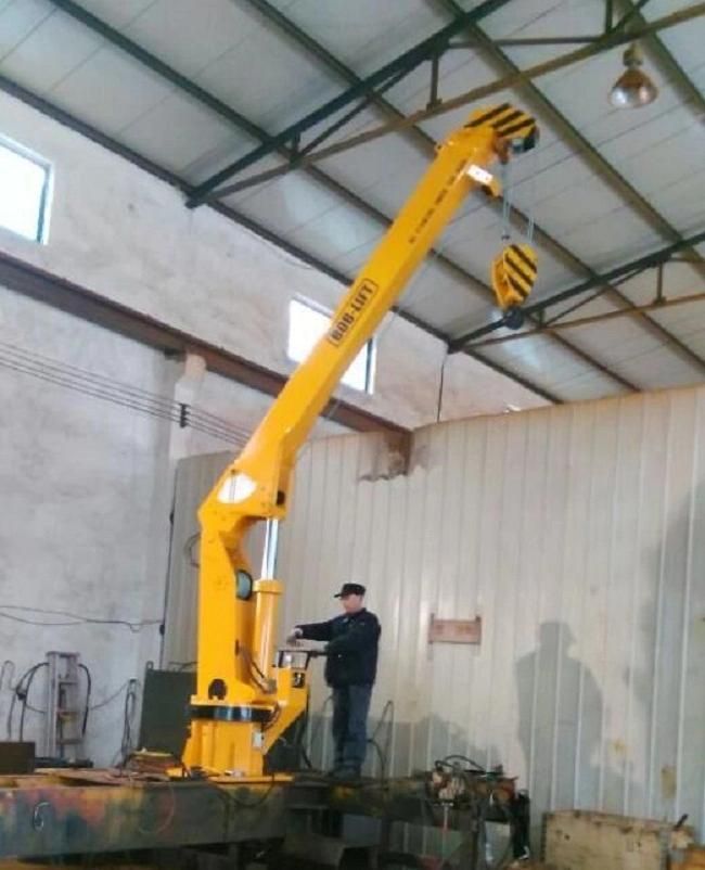 Hydraulic Telescopic Boom Ship Marine Barge Crane for Sale
