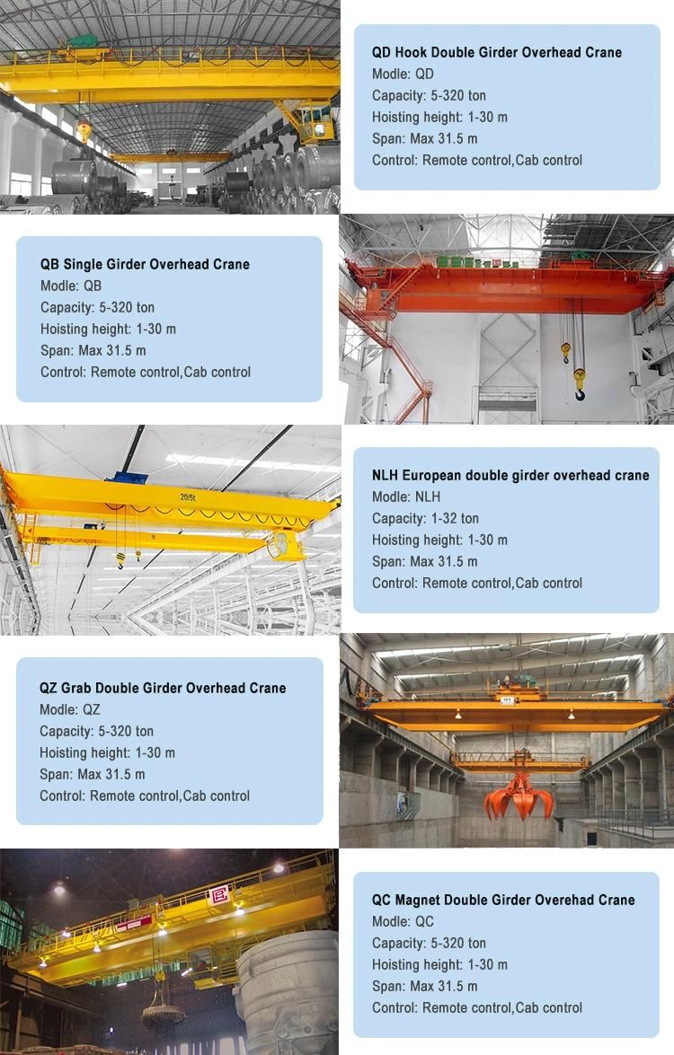 Cabin Control Heavy Duty Double Girder Overhead Crane