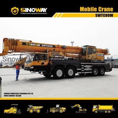 China Hydraulic Mobile Crane 80 Ton Truck Crane with Boom and Jib