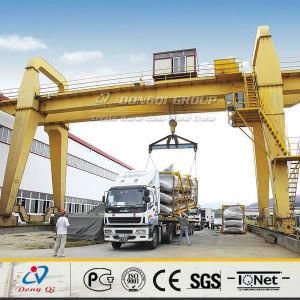 a Leg Heavy Duty Outdoor Double Girder Gantry Crane with Hook (Cap. 5~75/20t)