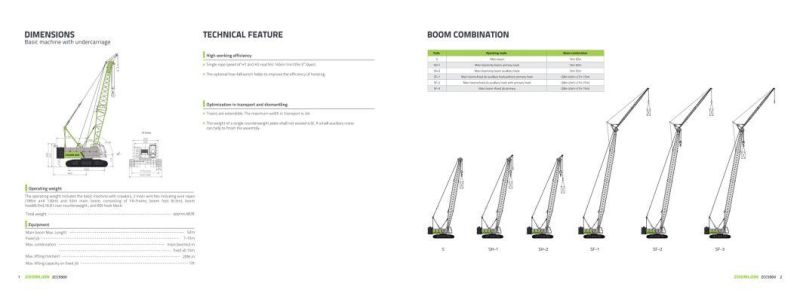 Zoomlion Zcc550V New Product 55 T Crawler Crane with Lattice Boom