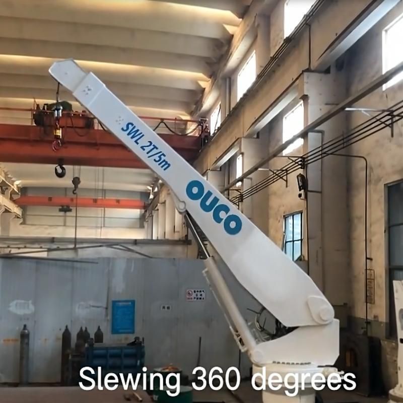 Ouco 2t5m Telescopic Marine Crane with Strong Structure