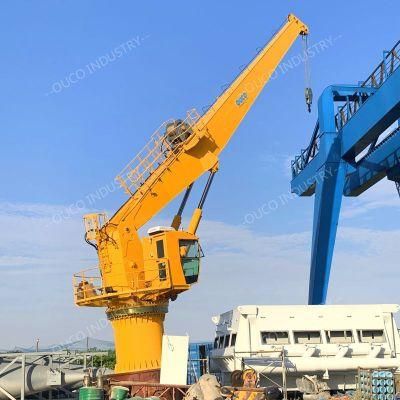 Ouco 25t20m Stiff Boom Marine Crane Is Stable and Durable