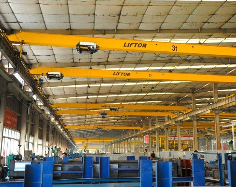 Liftor CE Certificate Europe Style Bridge Crane 1 2 3 5 10 Ton Single Girder Overhead Crane Price for Sale